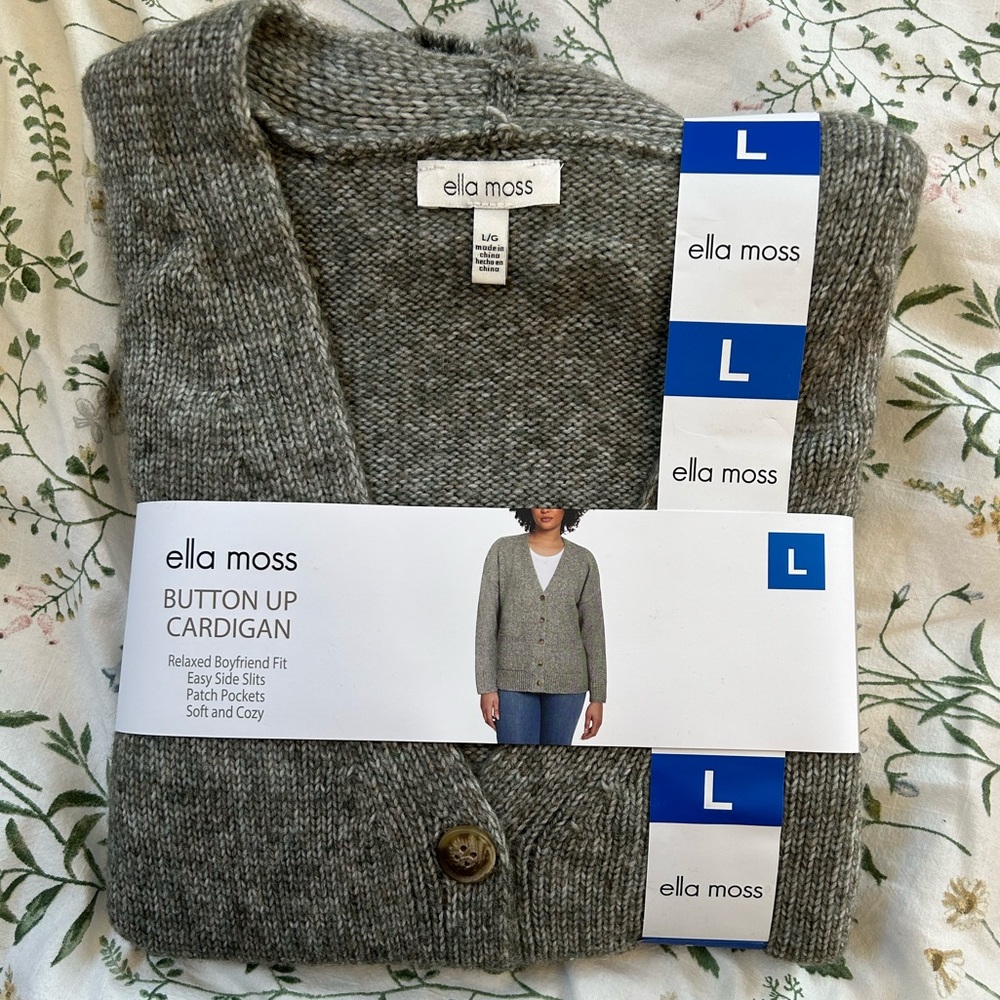 Gray Button-up Cardigan